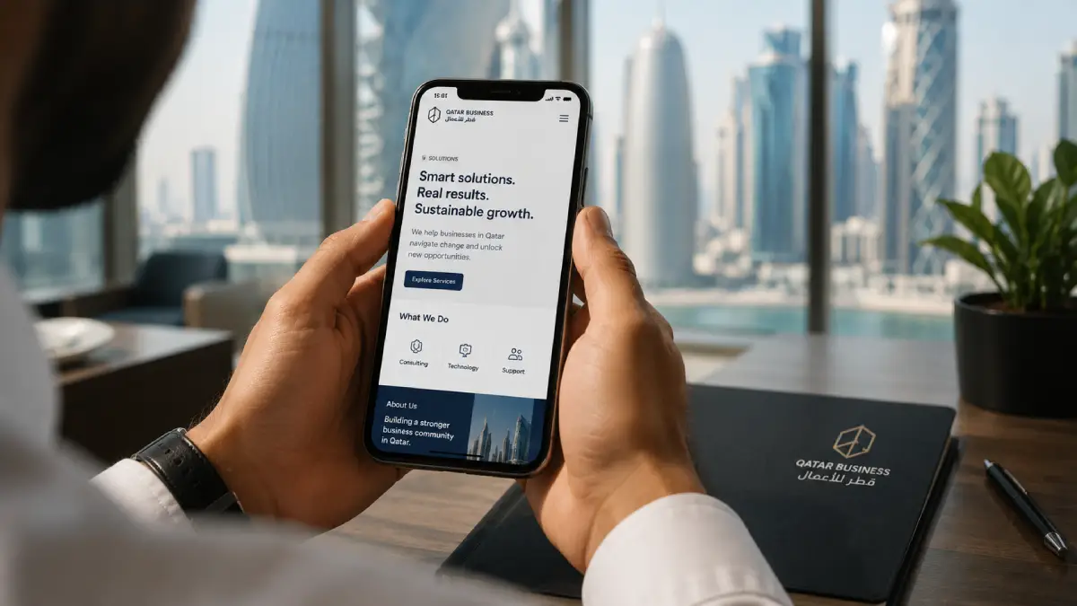 Illustration representing mobile-first performance and accessibility design for a corporate website